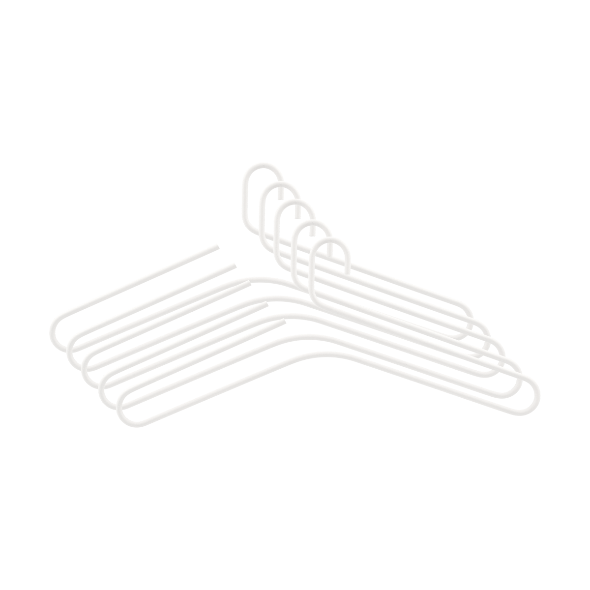 Scandi Living Smooth galge 5-pack White | Skandinavisk Design | Klädställningar & Galgar | Vit