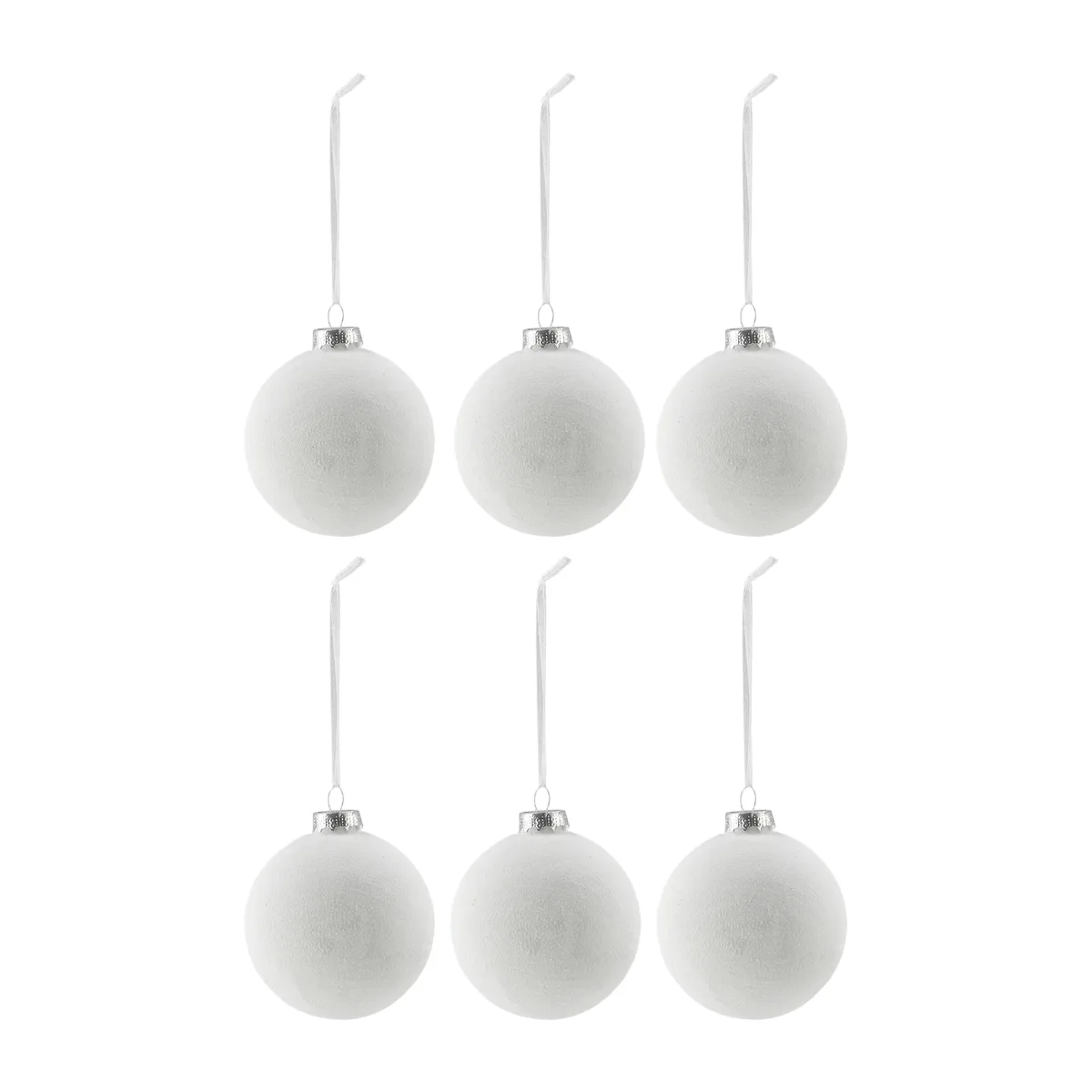 Scandi Living Snowing julgranskula 6-pack White