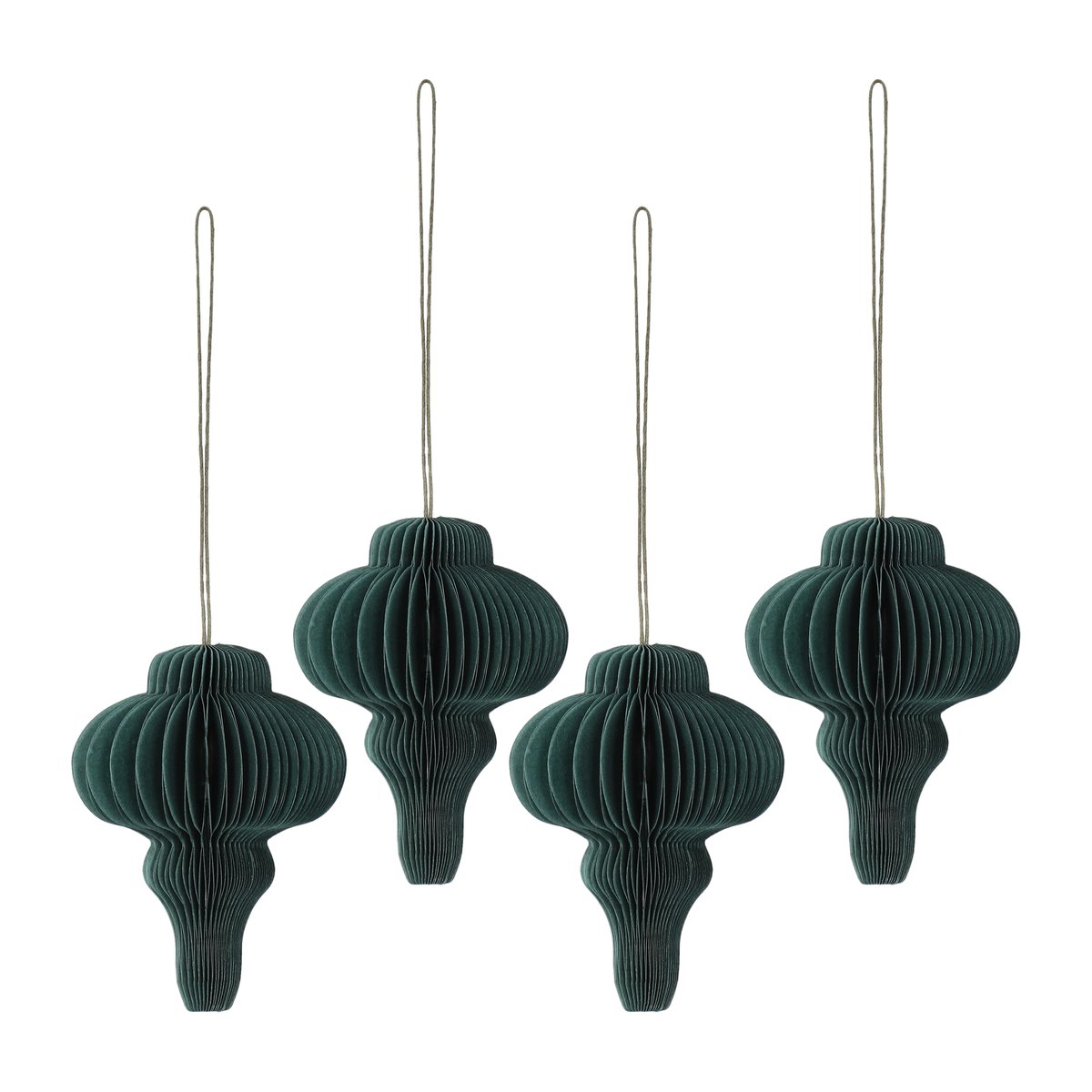 Scandi Living Spira julgranshänge 4-pack Forest Green