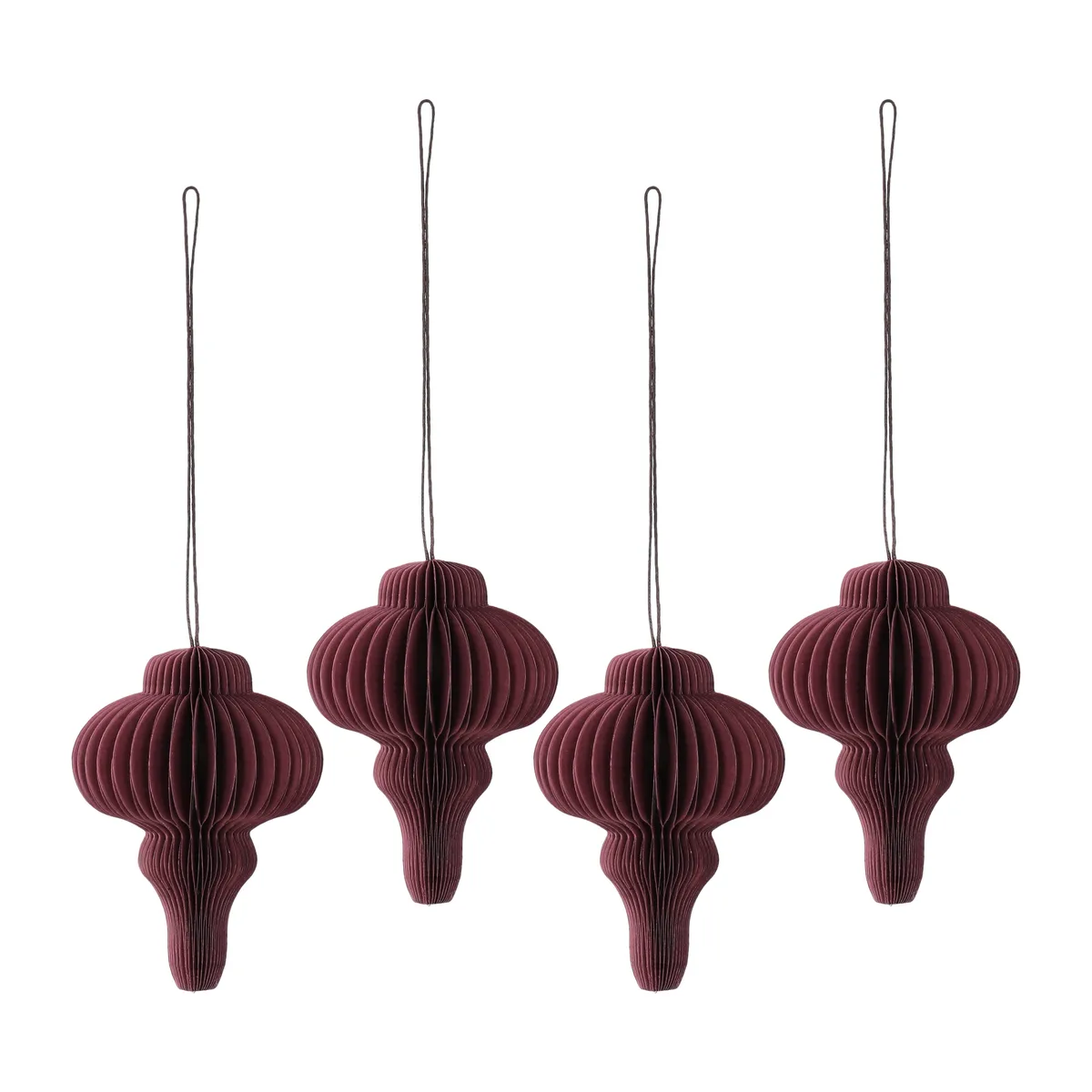 Scandi Living Spira julgranshänge 4-pack Red