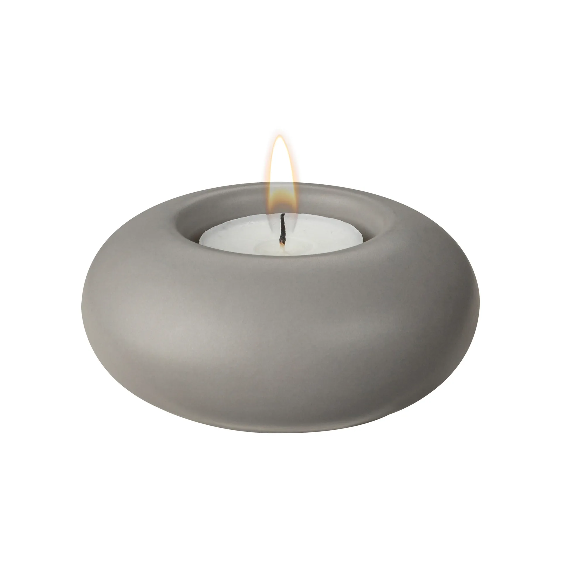 Stone ljuslykta Ø9 cm, Grå Scandi Living