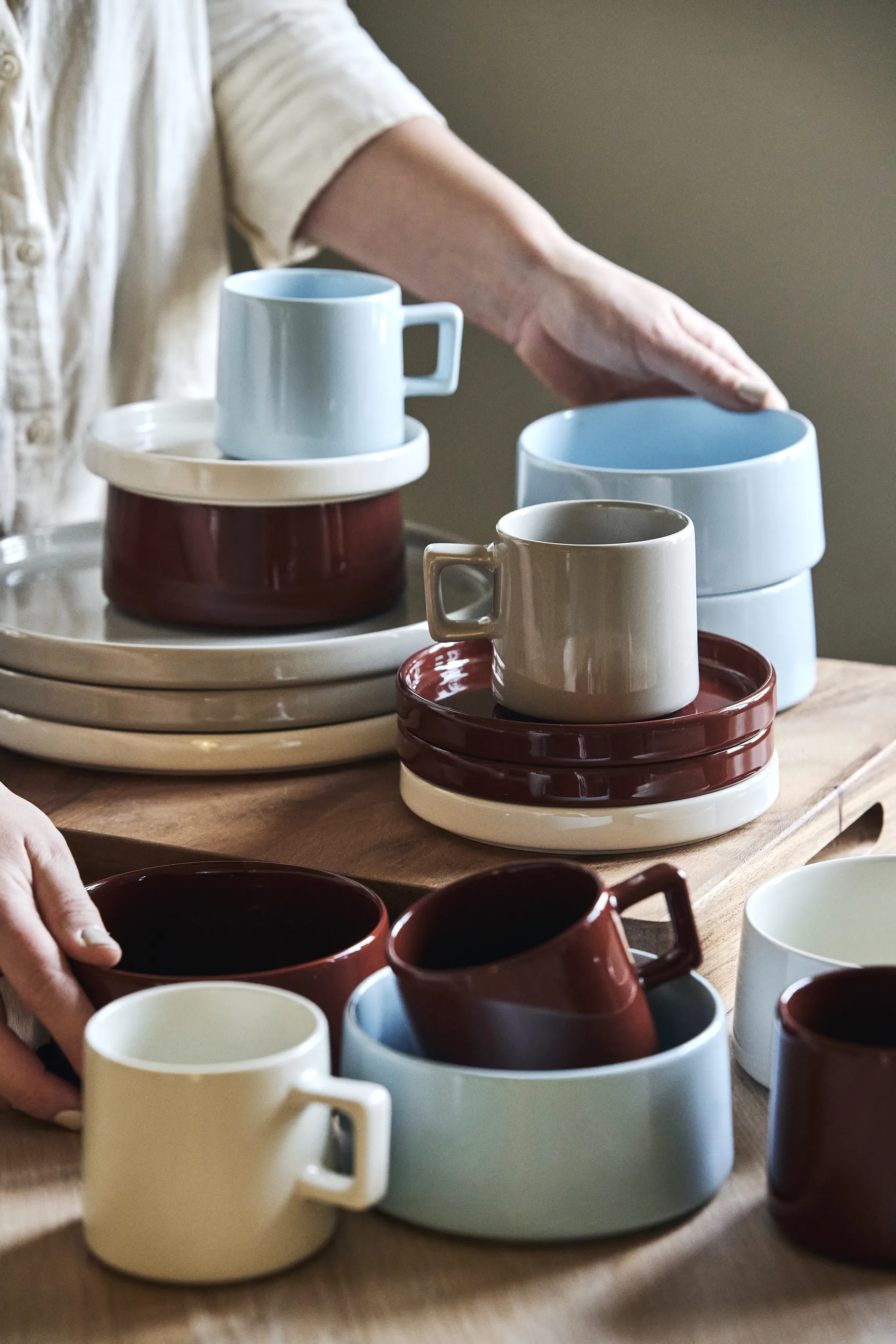 Taper frukostset 12 delar - Röd,  Scandi Living