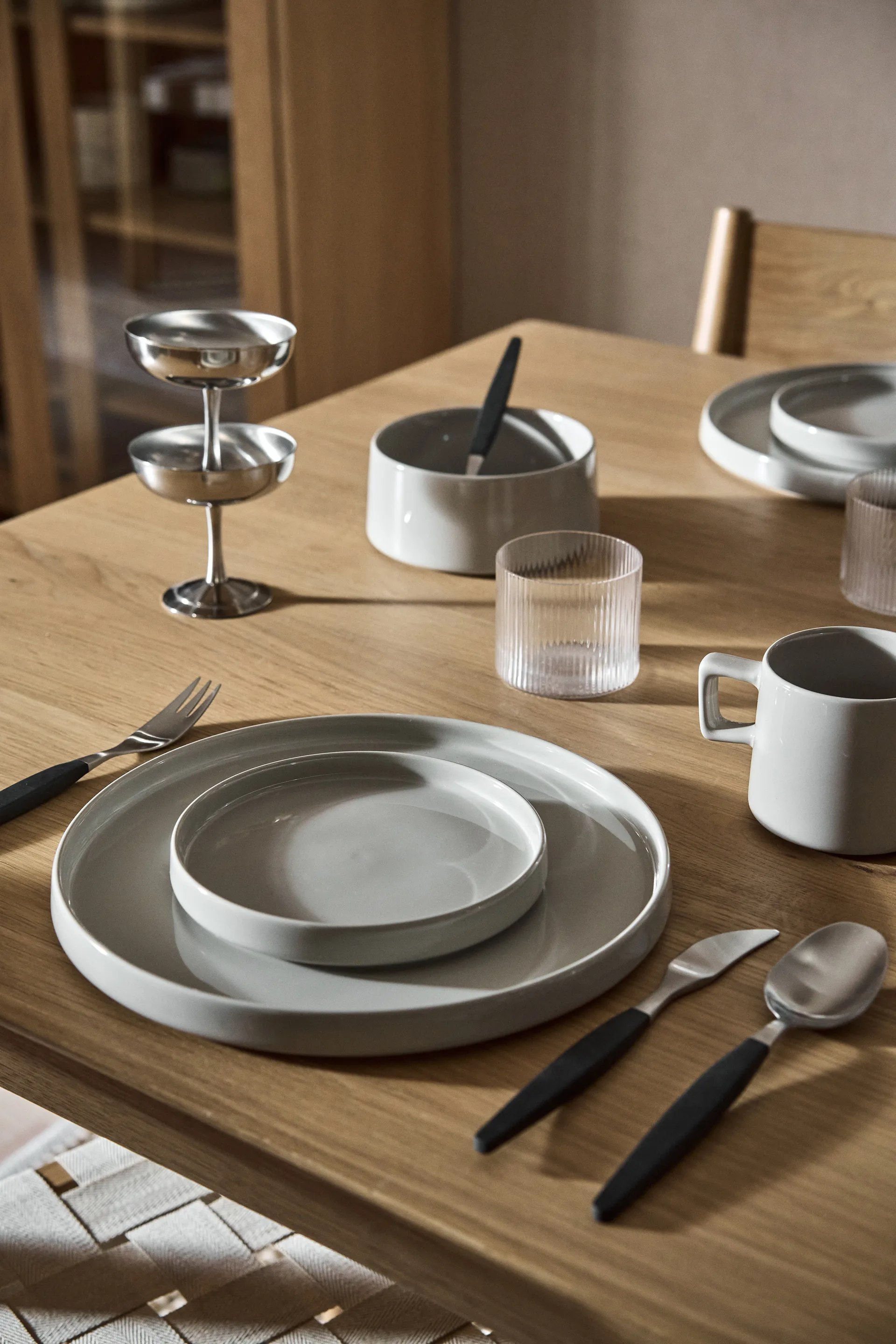 Taper servisset 12 delar - Ljusgrå,  Scandi Living