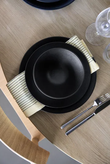 Terra assiett - Svart stengods, Ø22 cm - Scandi Living