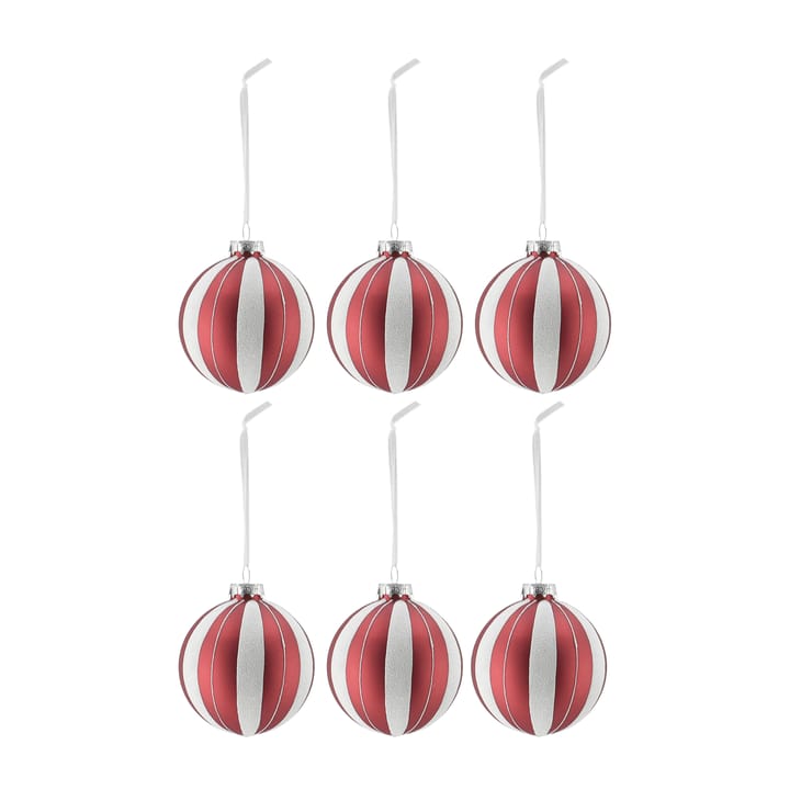 Tradition julgranskula 6-pack - Red/white - Scandi Living