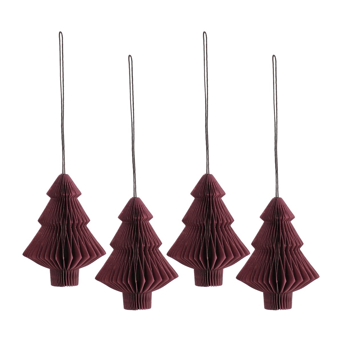 Scandi Living Tree julgranshänge 4-pack Red | Skandinavisk Design | Juldekorationer & Julpynt | Röd