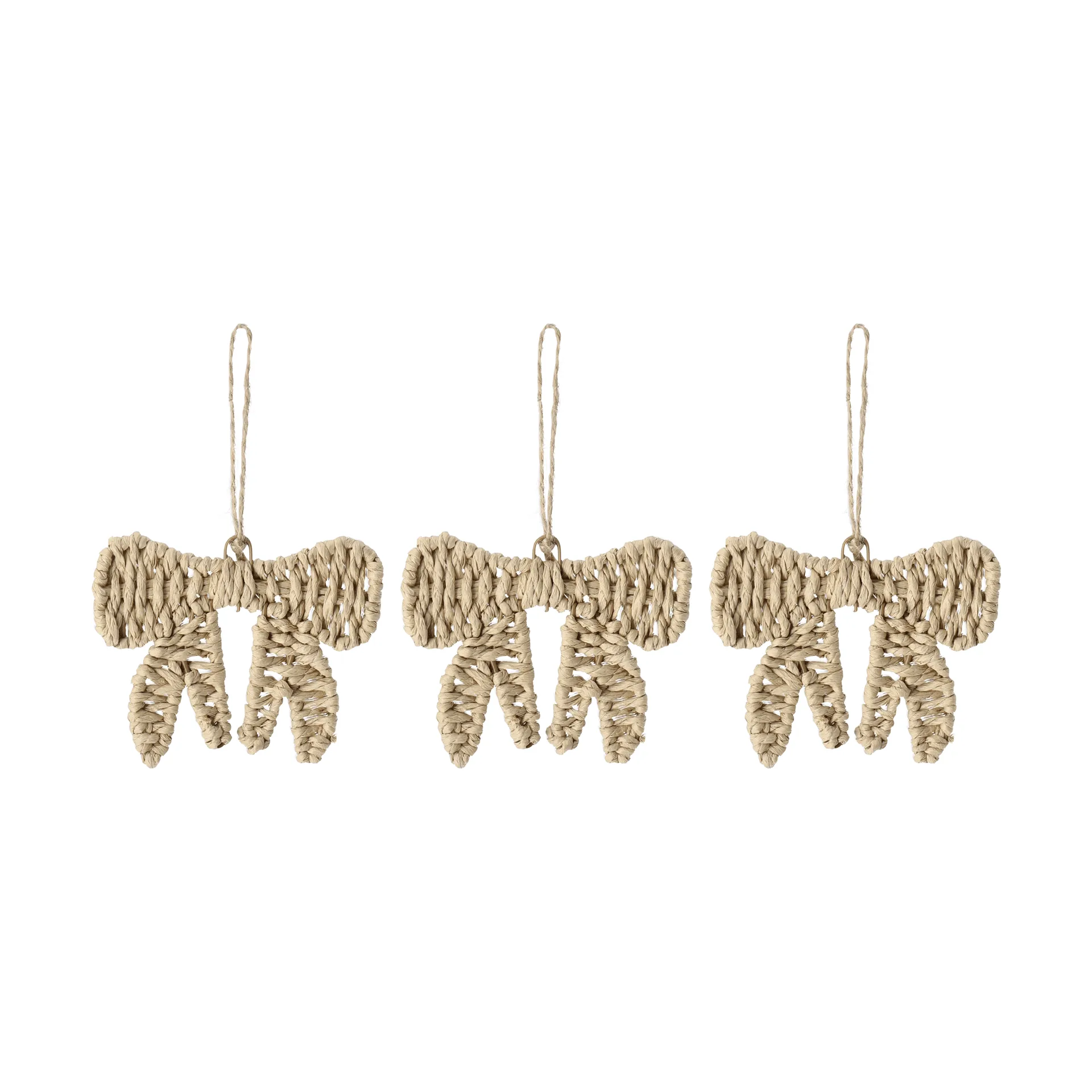 Twine julgranshänge rosett 3-pack, Natur Scandi Living