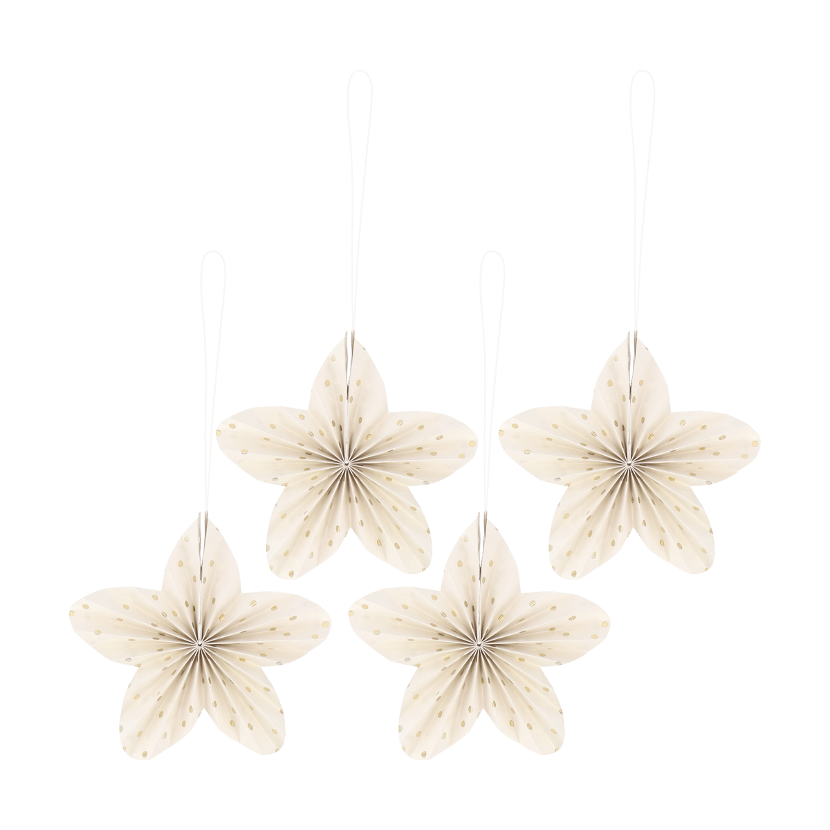 Scandi Living Twinkle julgranshänge 4-pack Guld prickig