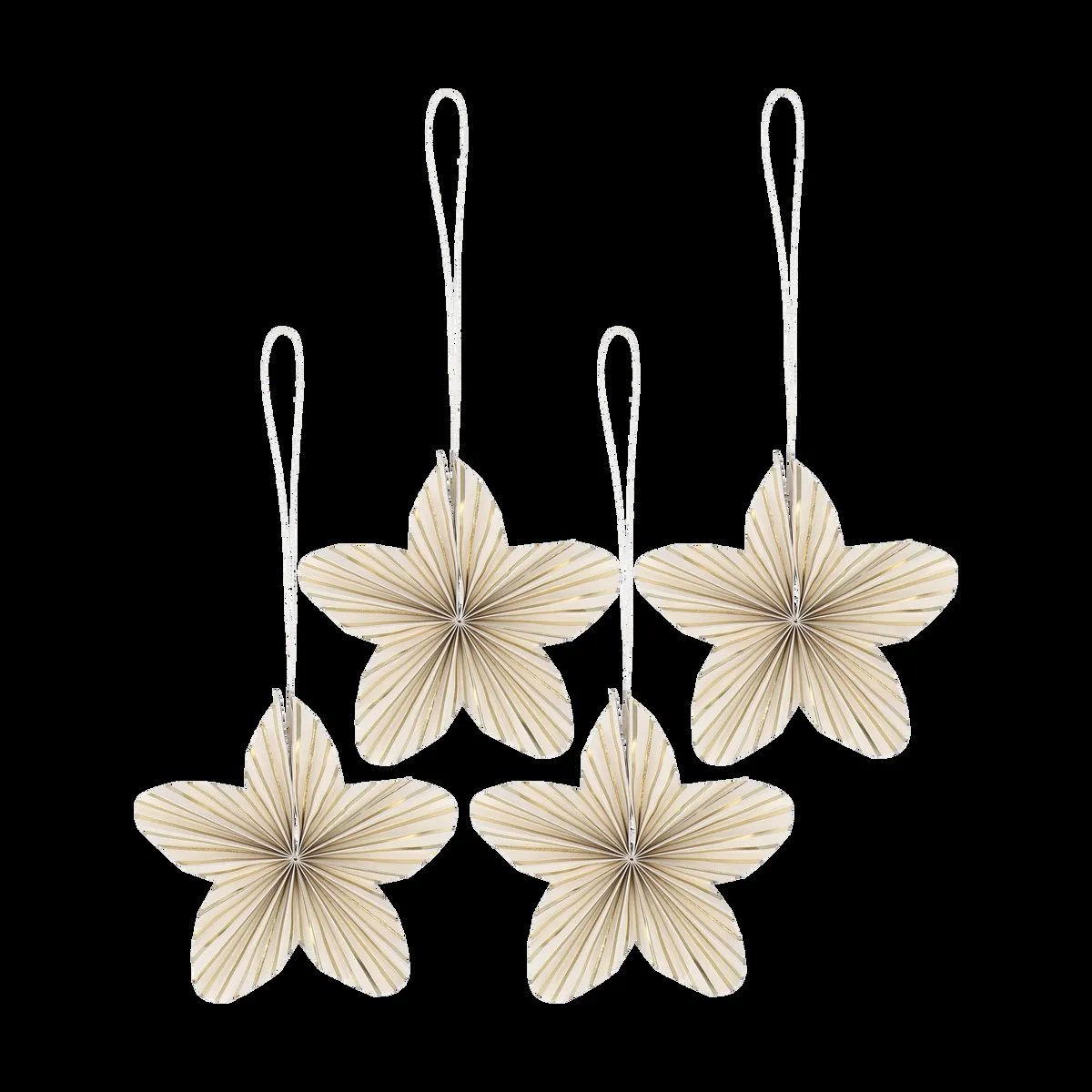 Scandi Living Twinkle julgranshänge 4-pack Guld randig