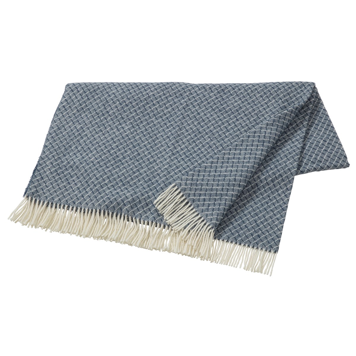Scandi Living Wicker ullpläd Dark blue | Skandinavisk Design | Ullplädar & Ullfiltar | Blå