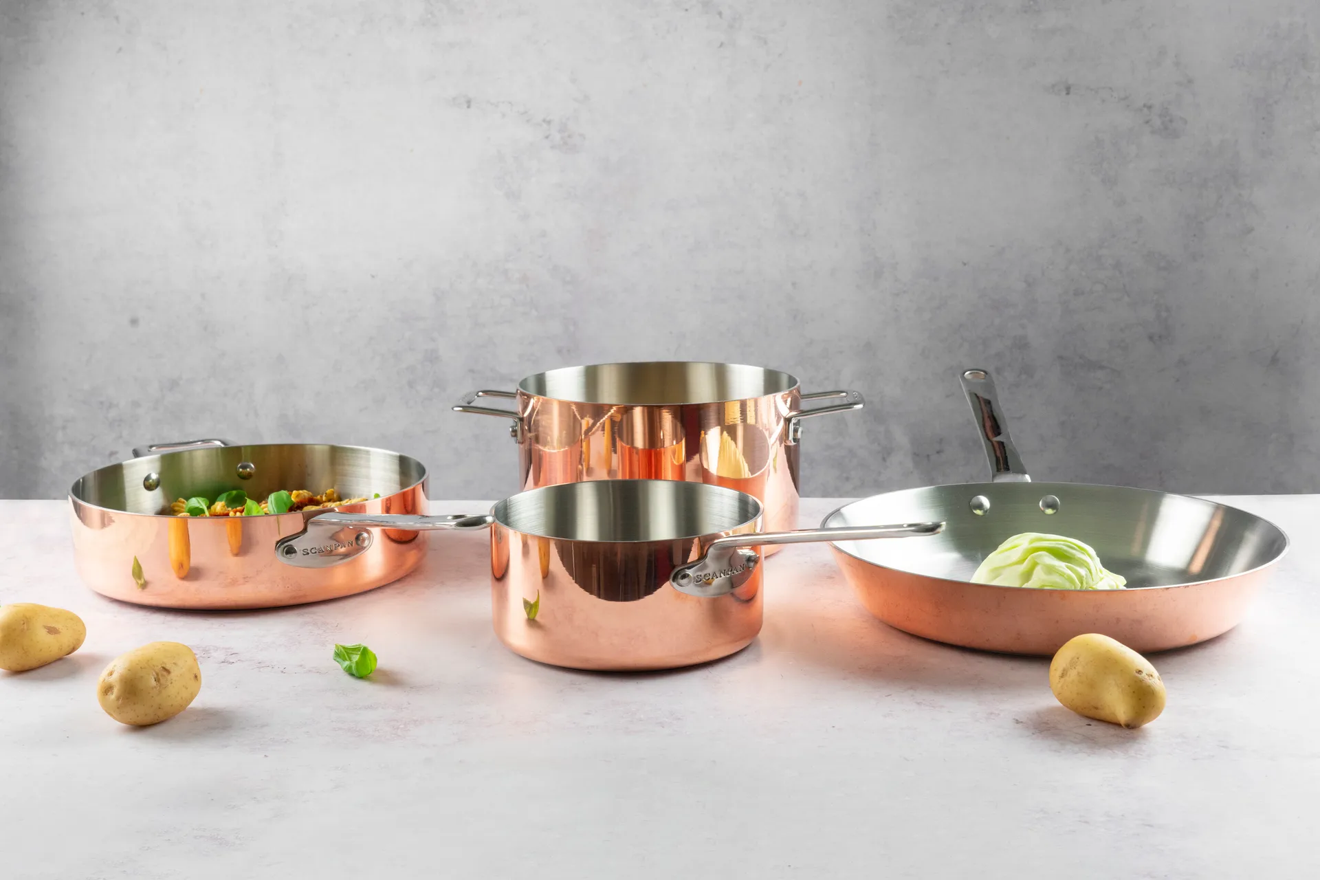 Maitre D’ traktörpanna med handtag koppar, Ø24 cm Scanpan