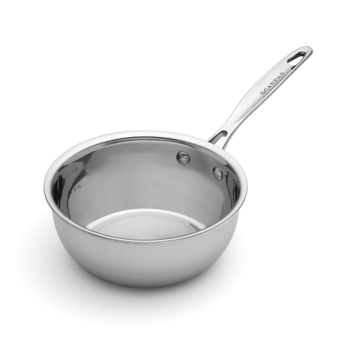 Scanpan Fusion 5 sauteuse 1,3 L | Skandinavisk Design | Traktörpannor & Sauteuser | Silverfärgad