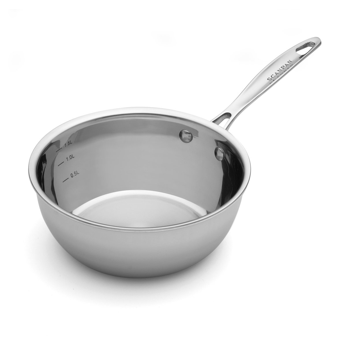 Scanpan Fusion 5 sauteuse 1,8 L | Skandinavisk Design | Traktörpannor & Sauteuser | Silverfärgad