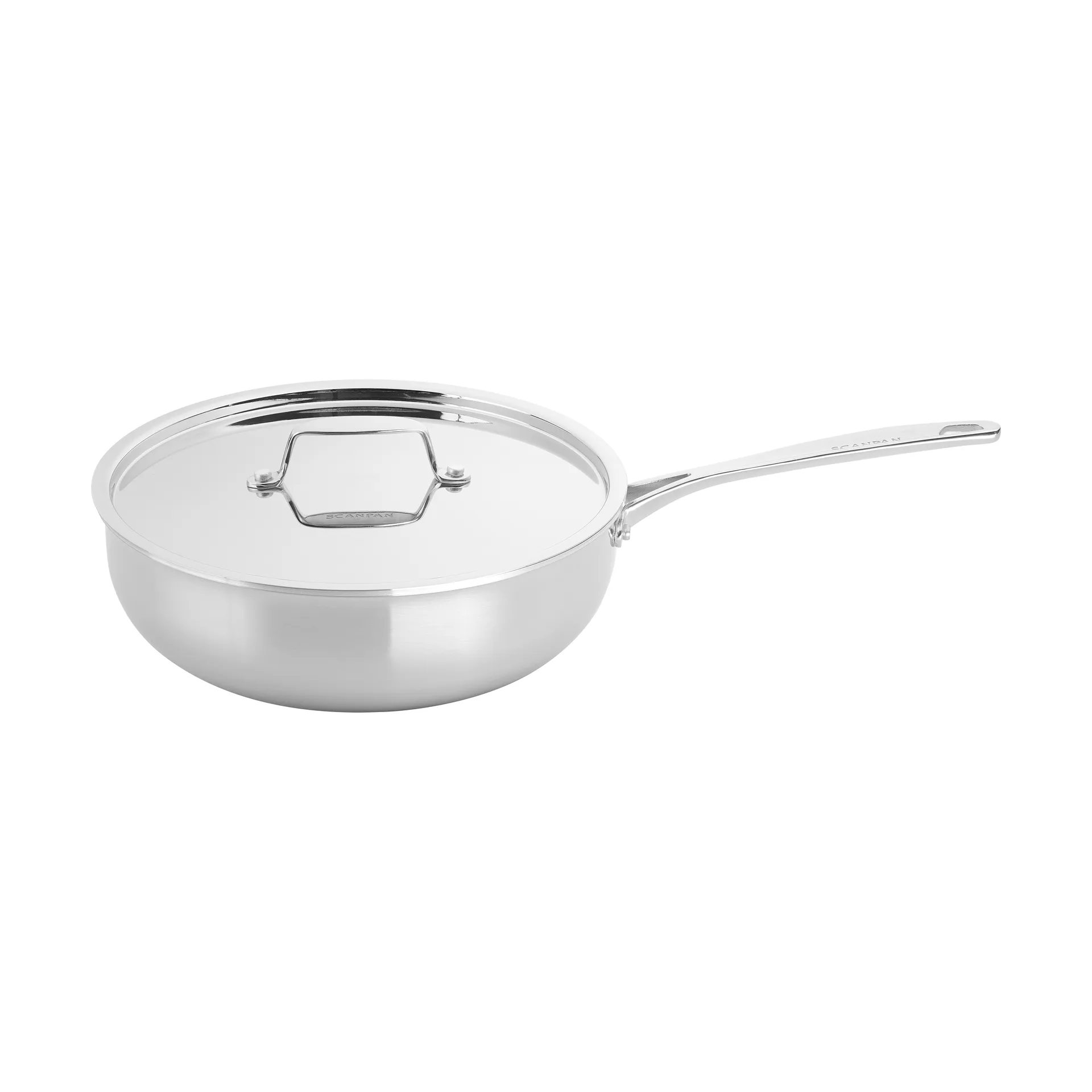 Scanpan Fusion 5 traktörpanna med lock, Rostfritt stål, utan handtag, Ø26 cm Scanpan