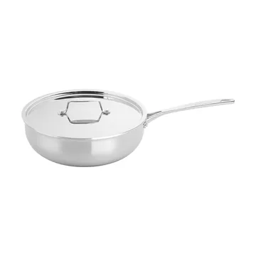 Scanpan Fusion 5 traktörpanna med lock - Rostfritt stål, utan handtag, Ø26 cm - Scanpan