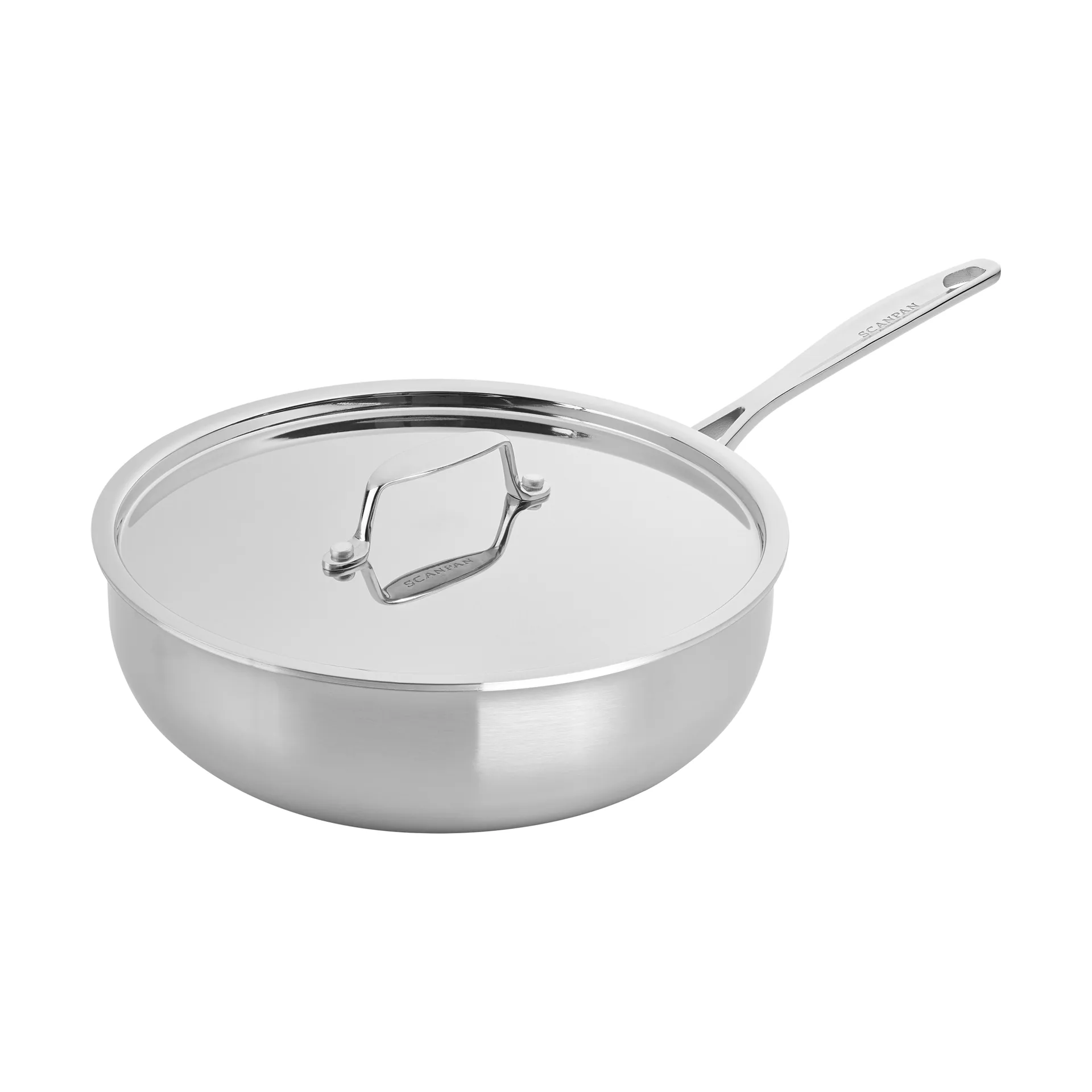 Scanpan Fusion 5 traktörpanna med lock, Rostfritt stål, utan handtag, Ø26 cm Scanpan