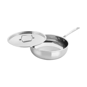 Scanpan Fusion 5 traktörpanna med lock - Rostfritt stål, utan handtag, Ø26 cm - Scanpan