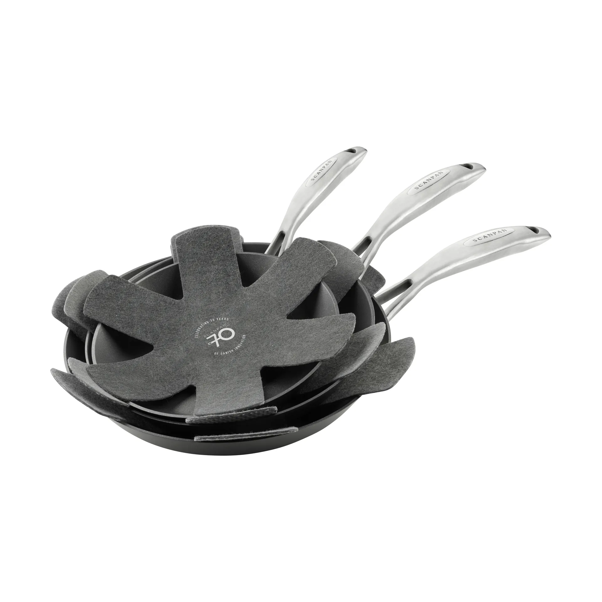 Scanpan stekpanneskydd 70-årsjubileum, Svart, 3-pack Scanpan