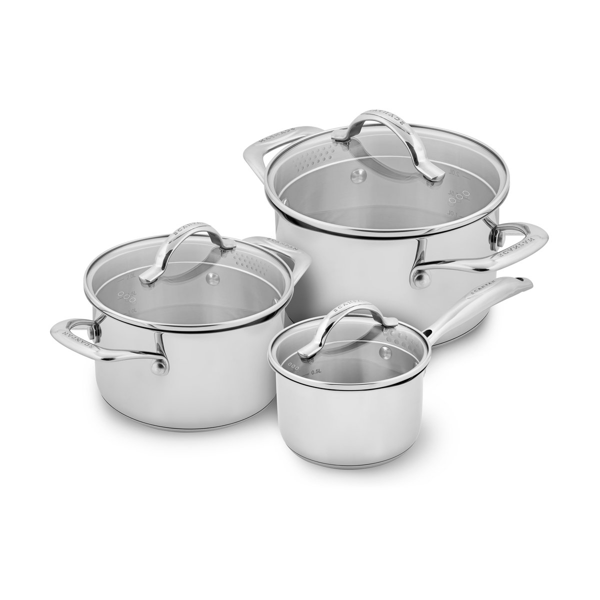 Scanpan STS grytset 3 delar | Skandinavisk Design | Grytor | Silverfärgad