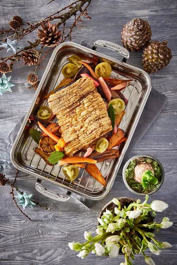 Scanpan STS roaster med galler - Rostfritt stål 42x26 cm - Scanpan