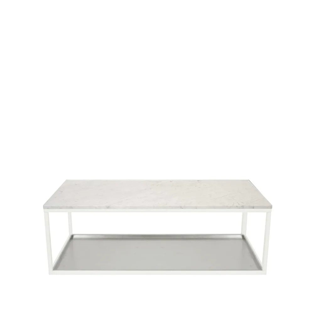Scherlin Scherlin soffbord 11 marmor vit, vitlackat stativ, zinkplåt