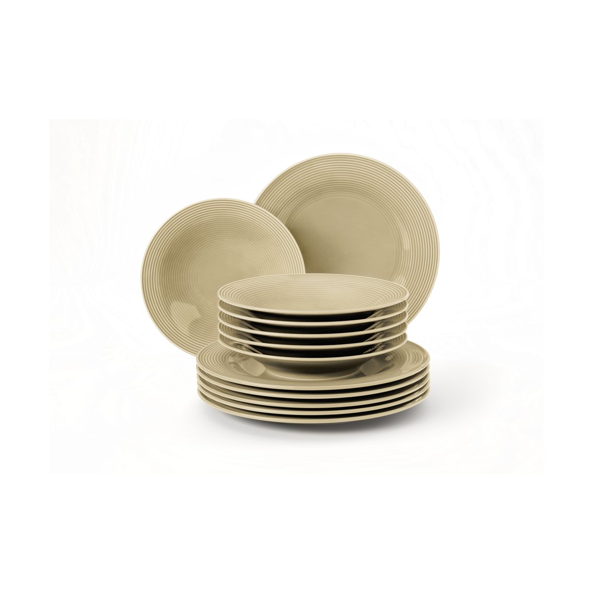 Seltmann Weiden Beat servisset 12 delar Sandbeige | Skandinavisk Design | Serviser & Startset | Beige