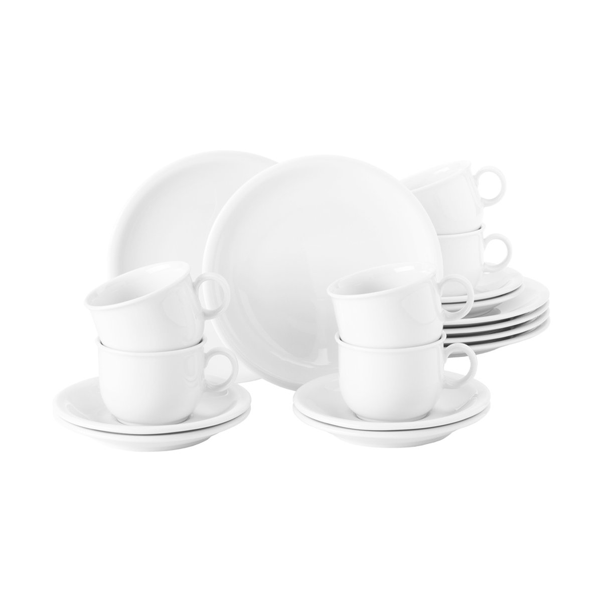 Seltmann Weiden Compact kaffeservis 18 delar Vit | Skandinavisk Design | Serviser & Startset | Vit