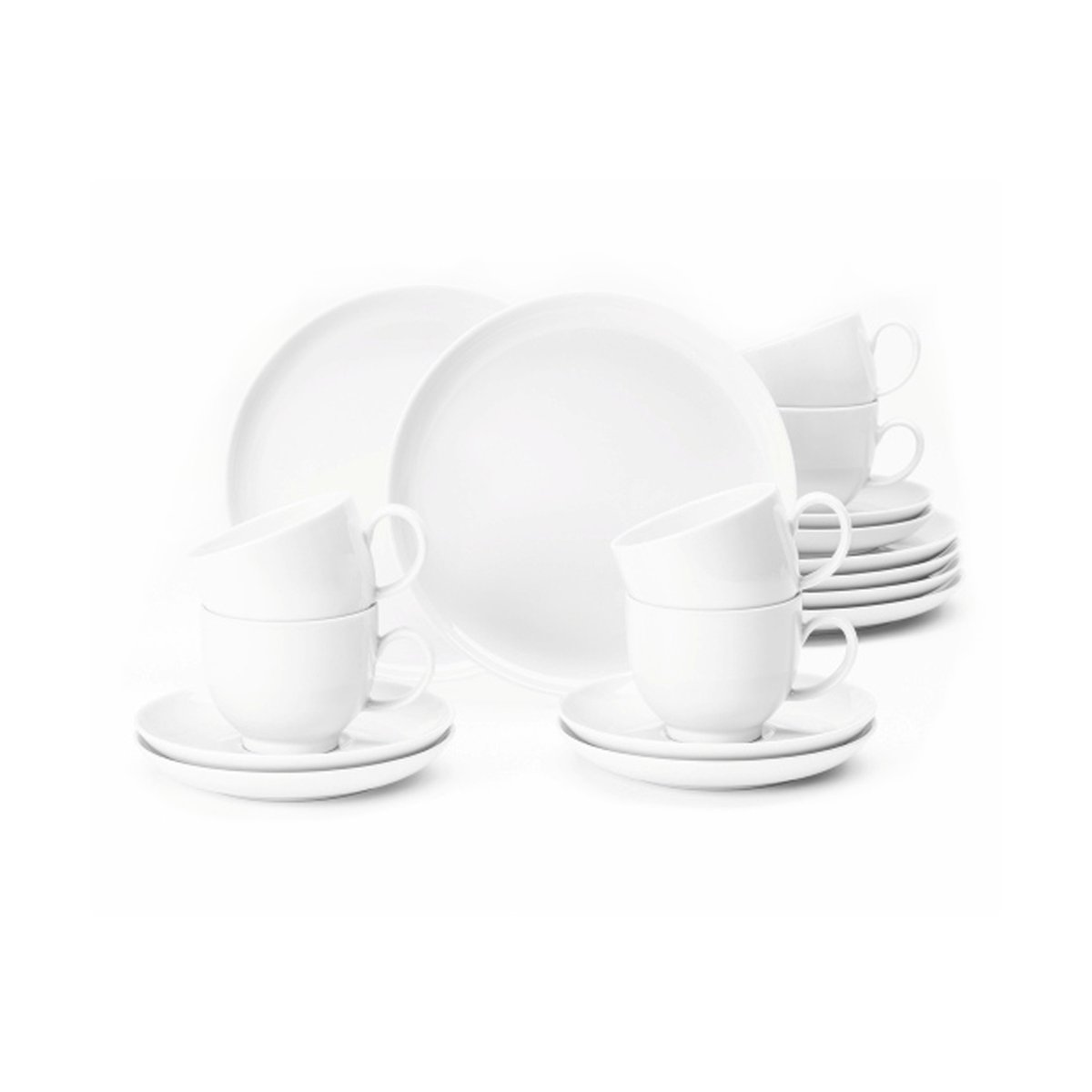 Seltmann Weiden Lido kaffeservis 18 delar Vit | Skandinavisk Design | Serviser & Startset | Vit