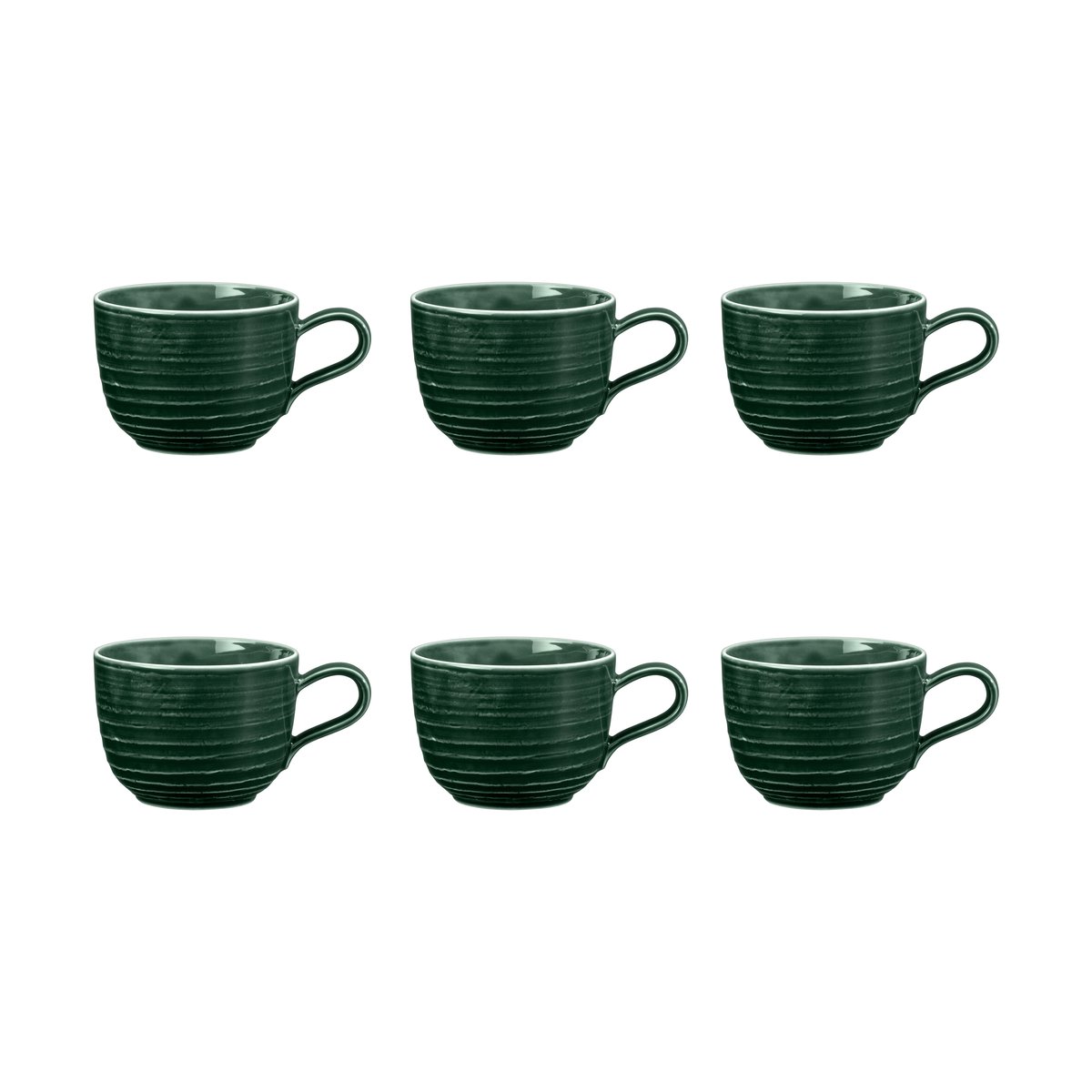 Seltmann Weiden Terra kopp 26 cl 6-pack Moss Green | Skandinavisk Design | Kaffekoppar | Grön
