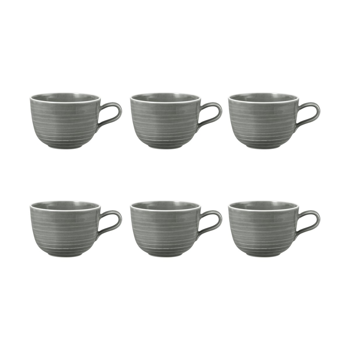 Seltmann Weiden Terra kopp 38 cl 6-pack Pearl Grey | Skandinavisk Design | Kaffekoppar | Grå