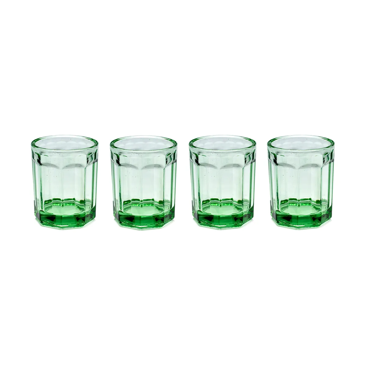 Serax Fish & Fish dricksglas 22 cl 4-pack Green Green