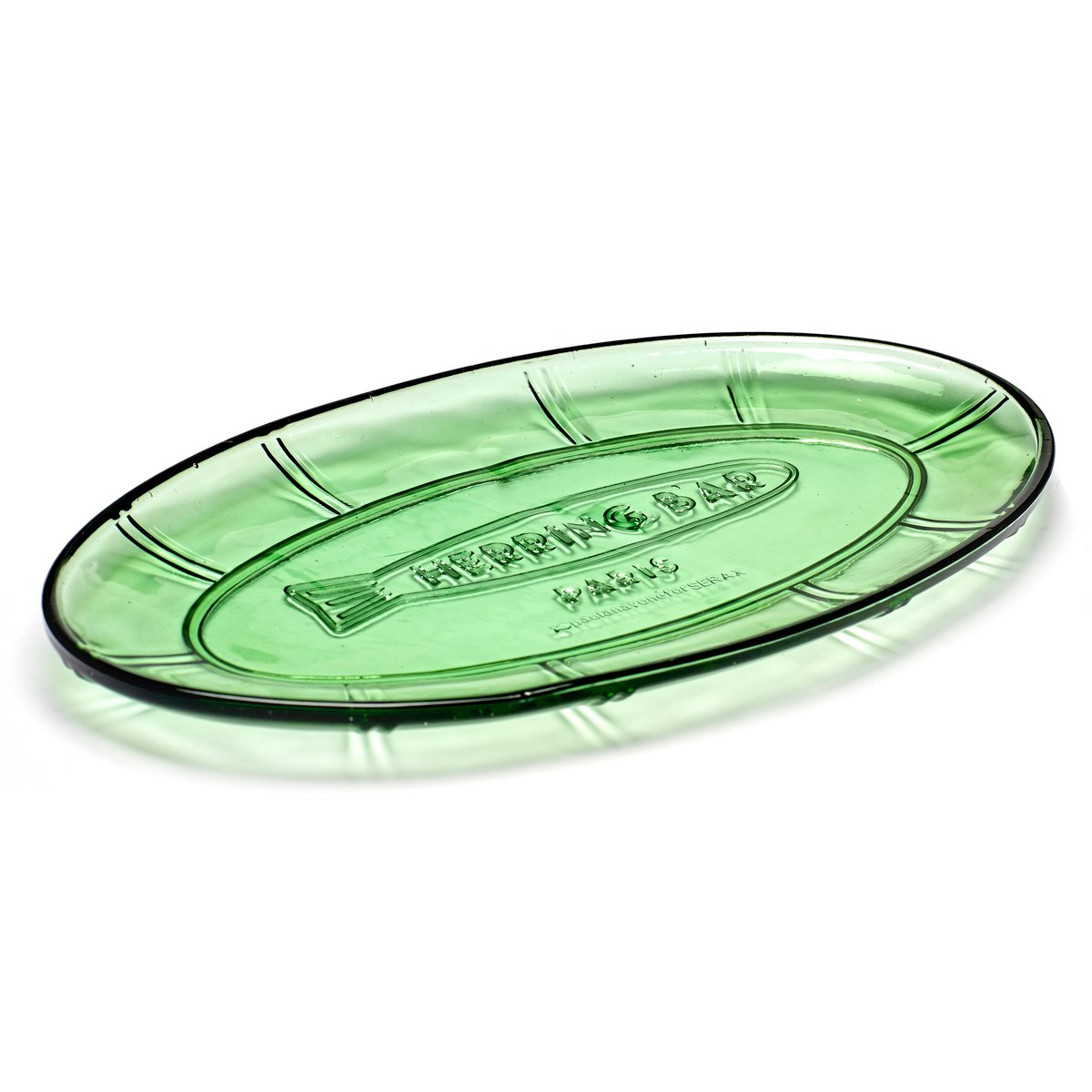 Serax Fish & Fish ovalt fat 17x31 cm Green | Skandinavisk Design | Serveringsfat & Uppläggningsfat | Grön