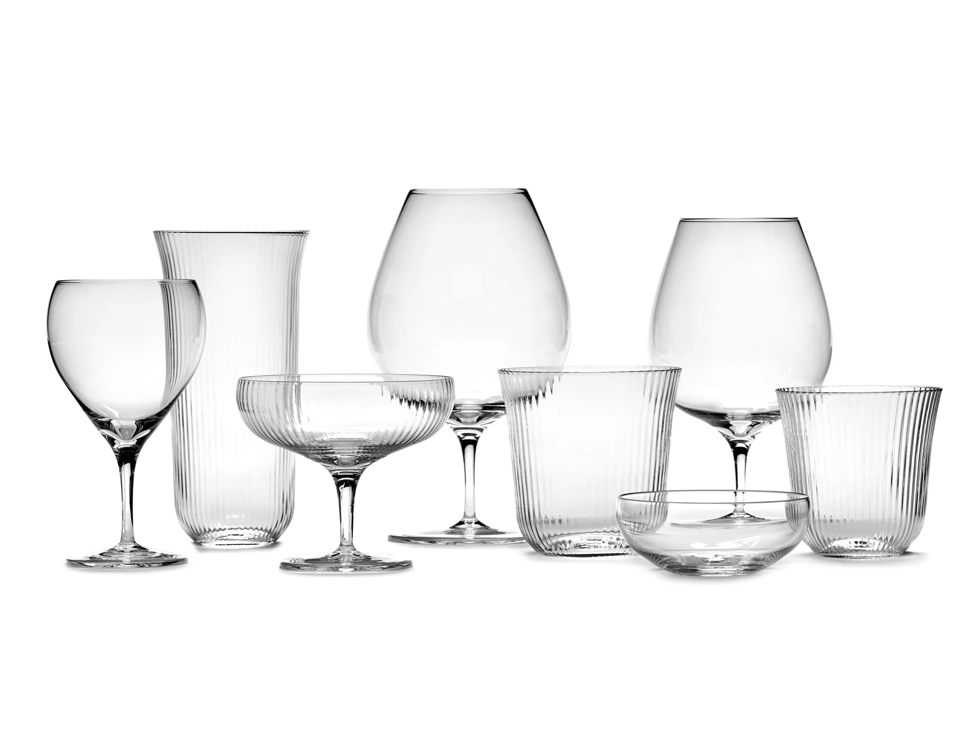Inku champagne coupe glas 15 cl, Clear Serax