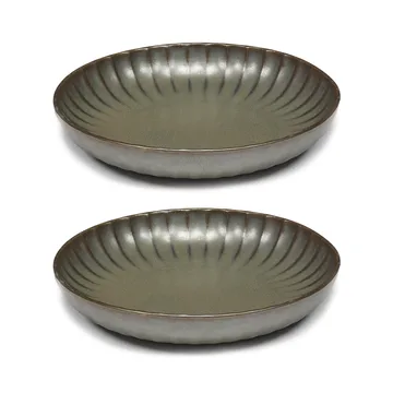 Inku high tallrik M Ø21 cm 2-pack - Green - Serax