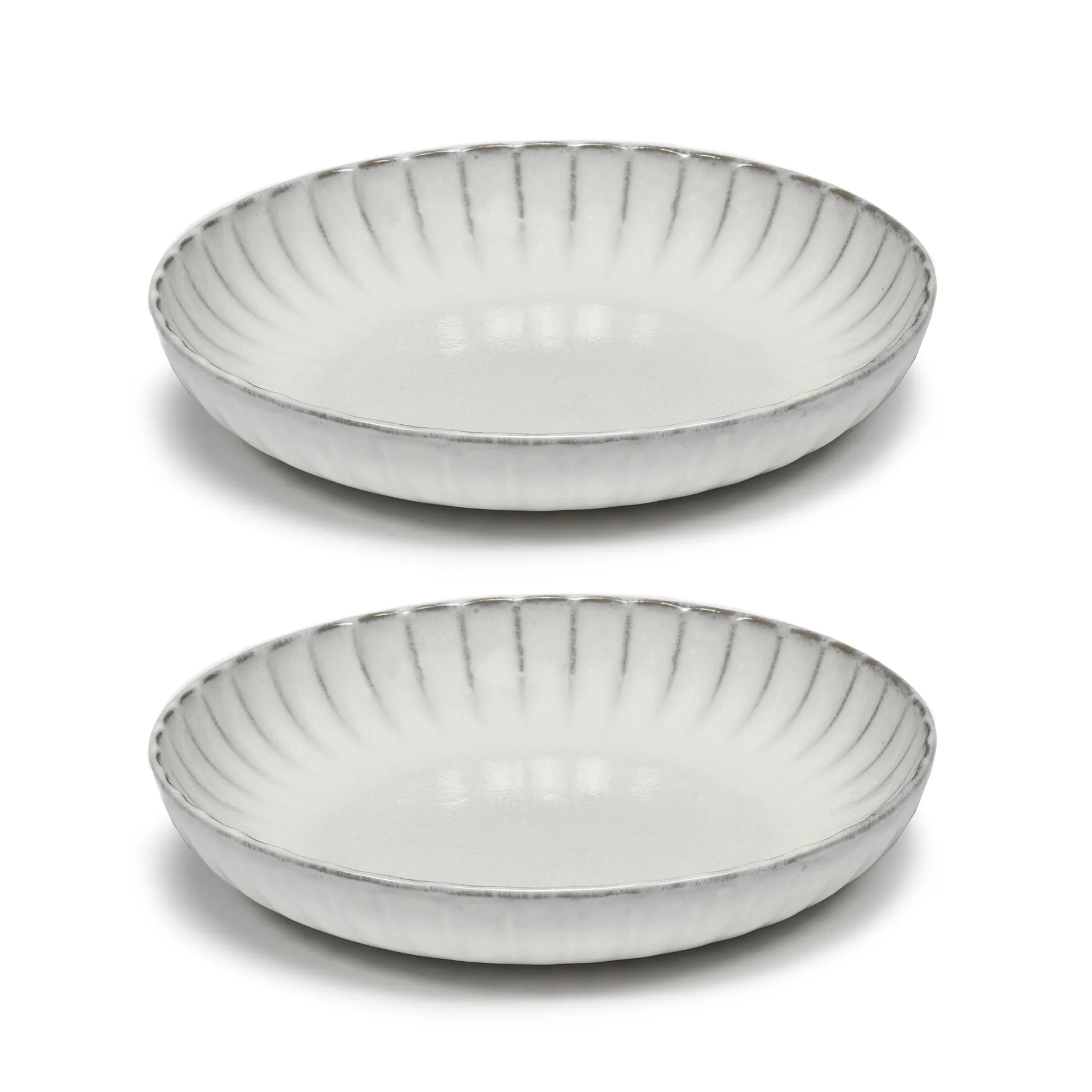 Inku high tallrik M Ø21 cm 2-pack, White Serax