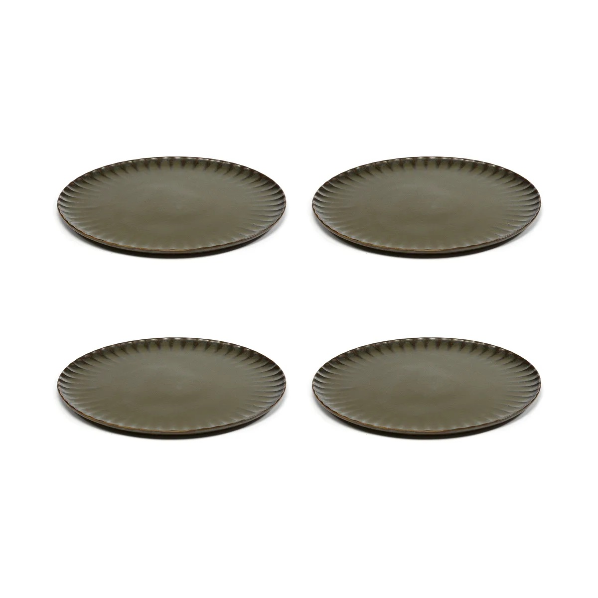 Serax Inku tallrik XL Ø27 cm 4-pack Green