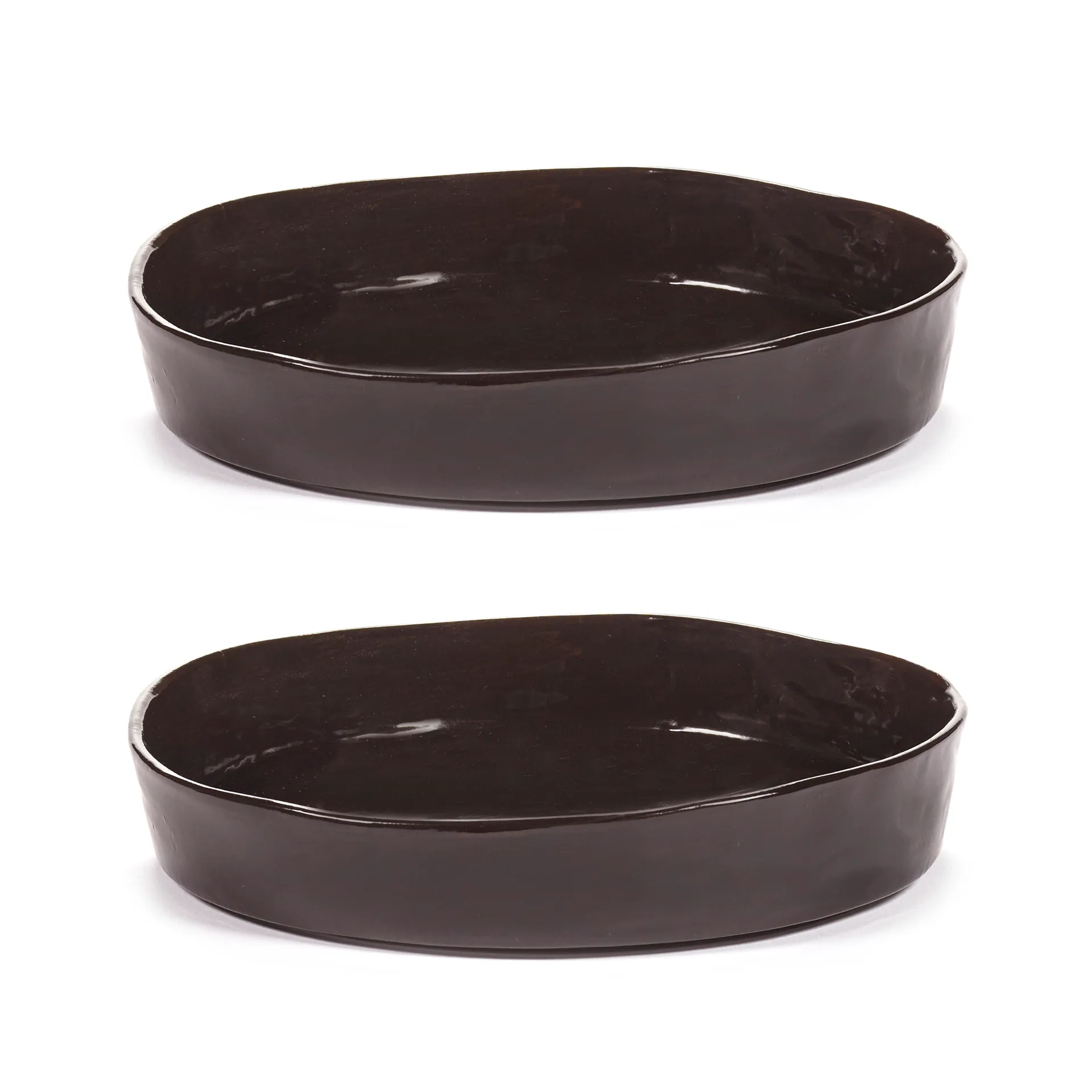 La Mère djup tallrik S Ø20 cm 2-pack, Dark brown Serax