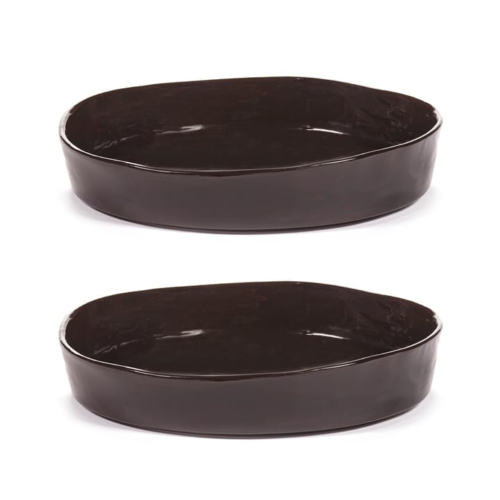 La Mère djup tallrik S Ø20 cm 2-pack - Dark brown - Serax