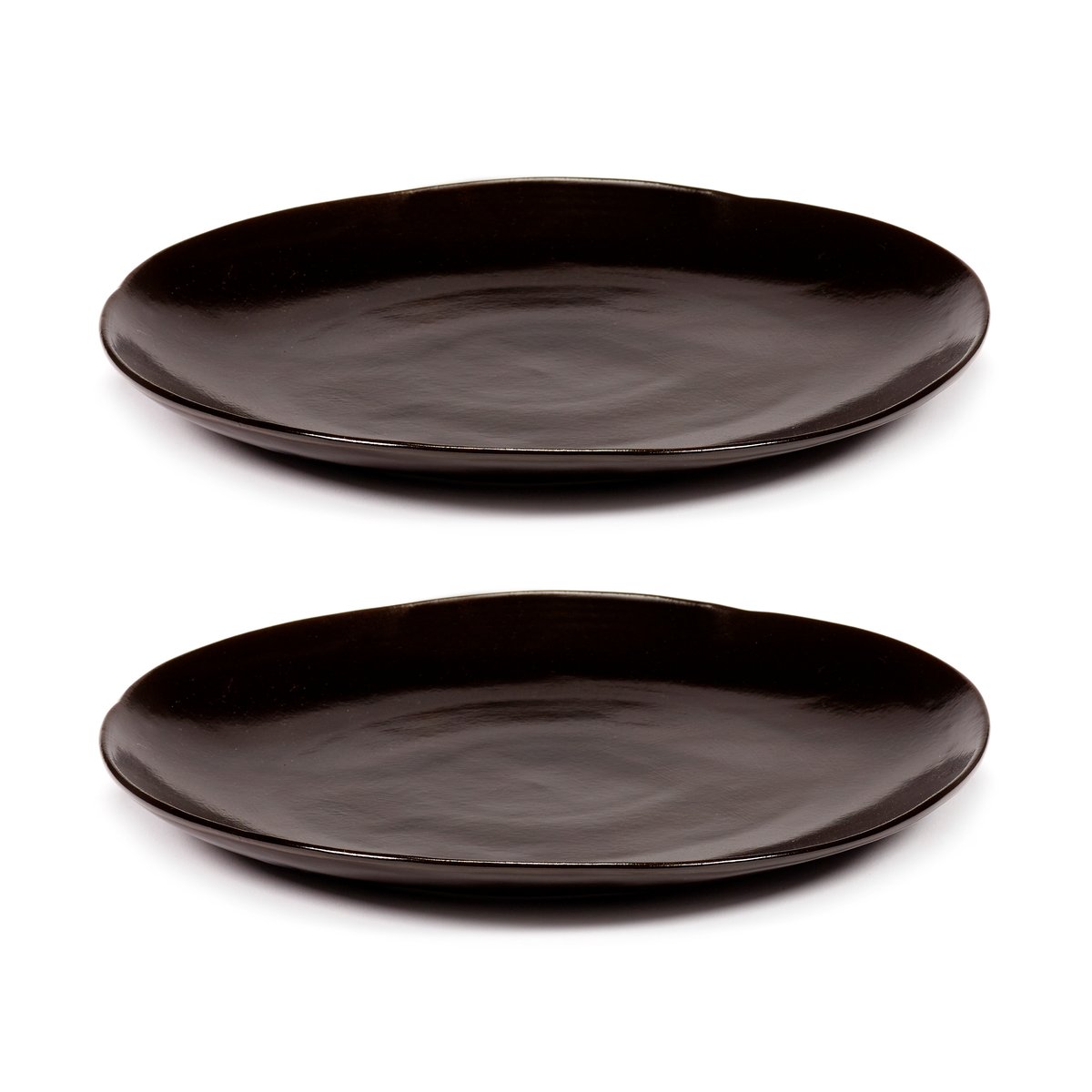 Serax La Mère tallrik XL 27 cm 2-pack Dark brown | Skandinavisk Design | Mattallrikar | Brun