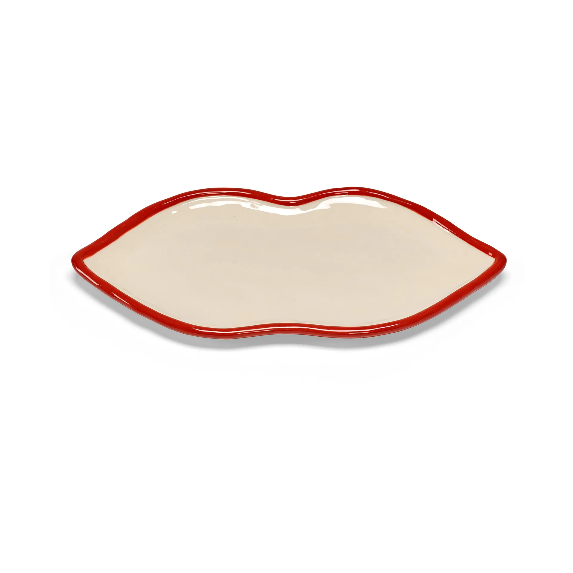 Les Objets Mouleversants bricka L, Red-white Serax