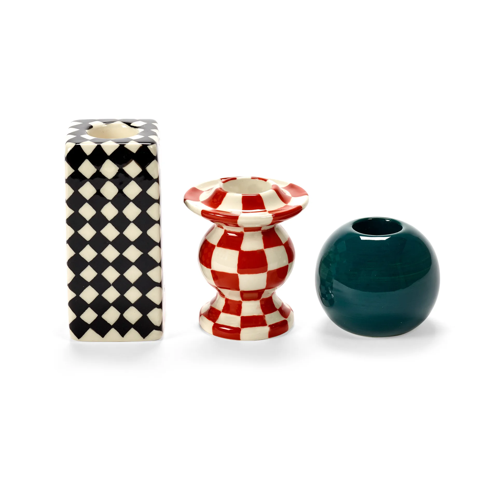 Les Objets Mouleversants N°1 ljusstake, Black-white Serax