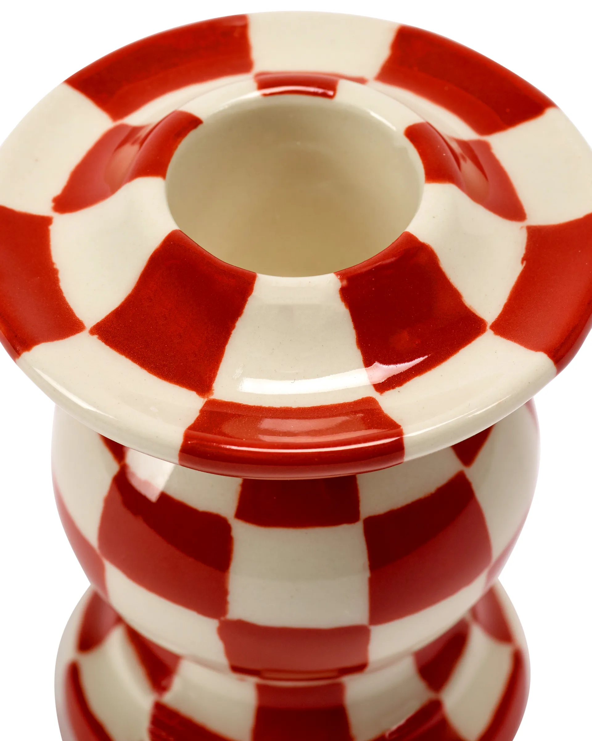 Les Objets Mouleversants N°2 ljusstake, Red-white Serax