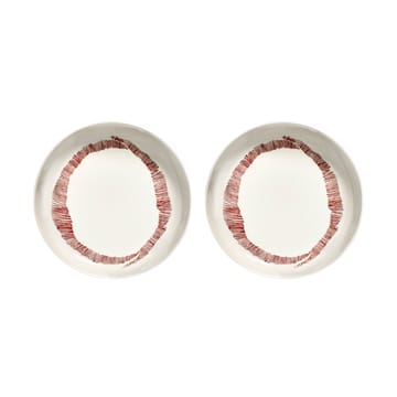 Ottolenghi Feast djup tallrik Ø22 cm 2-pack - White stripes-red - Serax