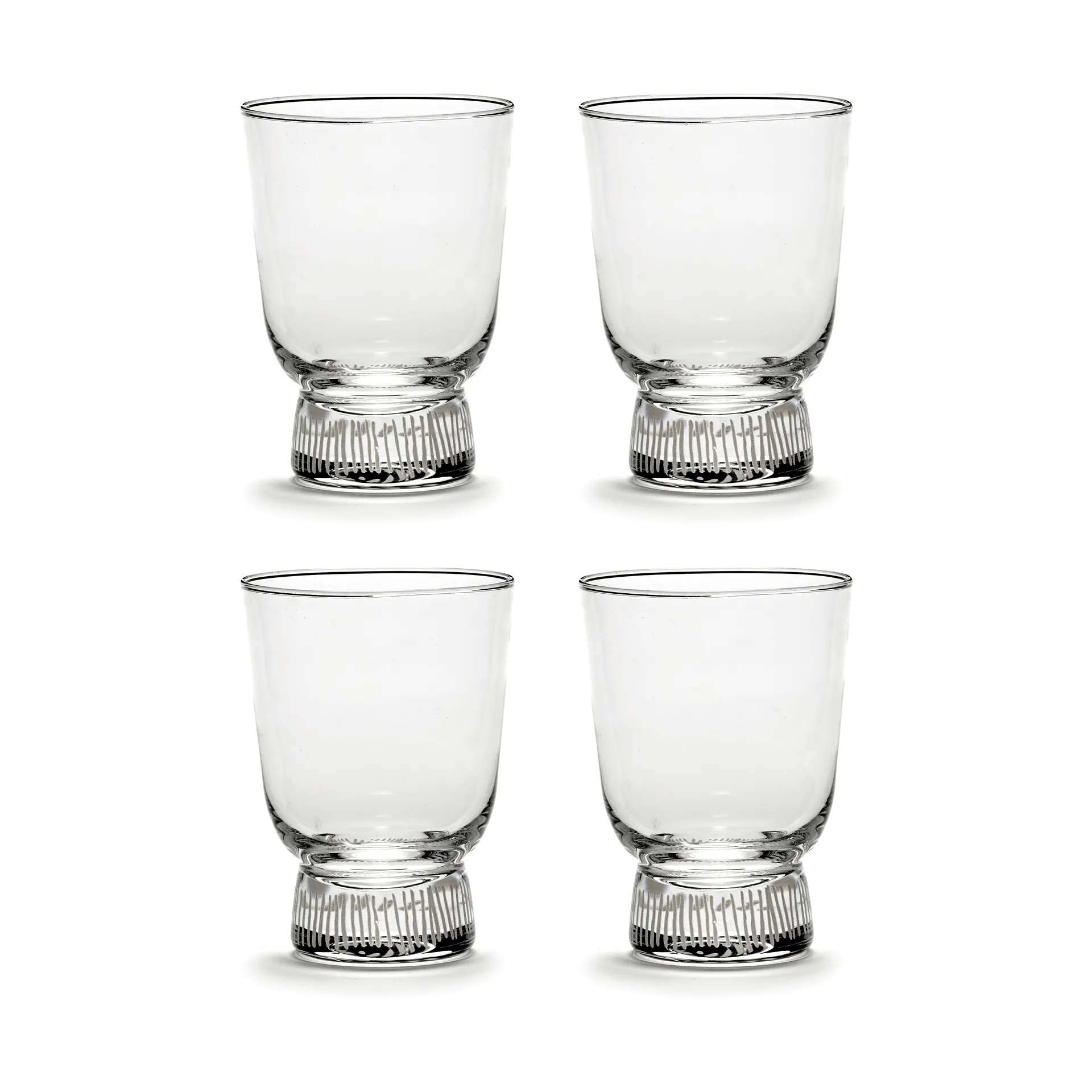 Ottolenghi Feast dricksglas 33 cl 4-pack, Stripes sandblasted Serax