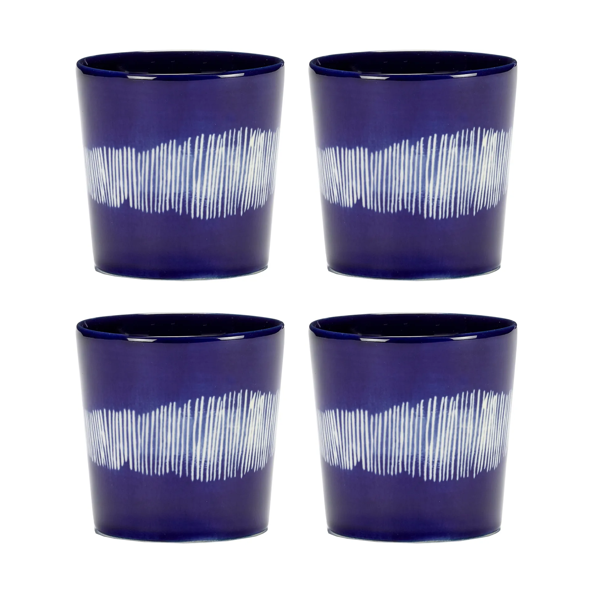 Ottolenghi Feast kaffekopp 25 cl 4-pack, Dark blue-white Serax