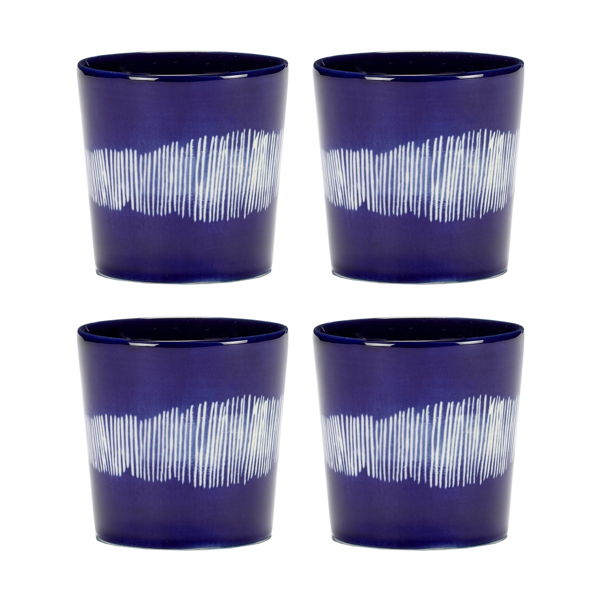 Serax Ottolenghi Feast kaffekopp 25 cl 4-pack Dark blue-white