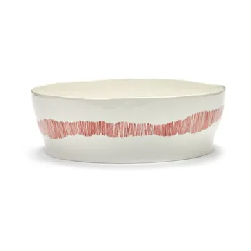 Ottolenghi Feast salladsskål Ø27,5 cm - White stripes-red - Serax