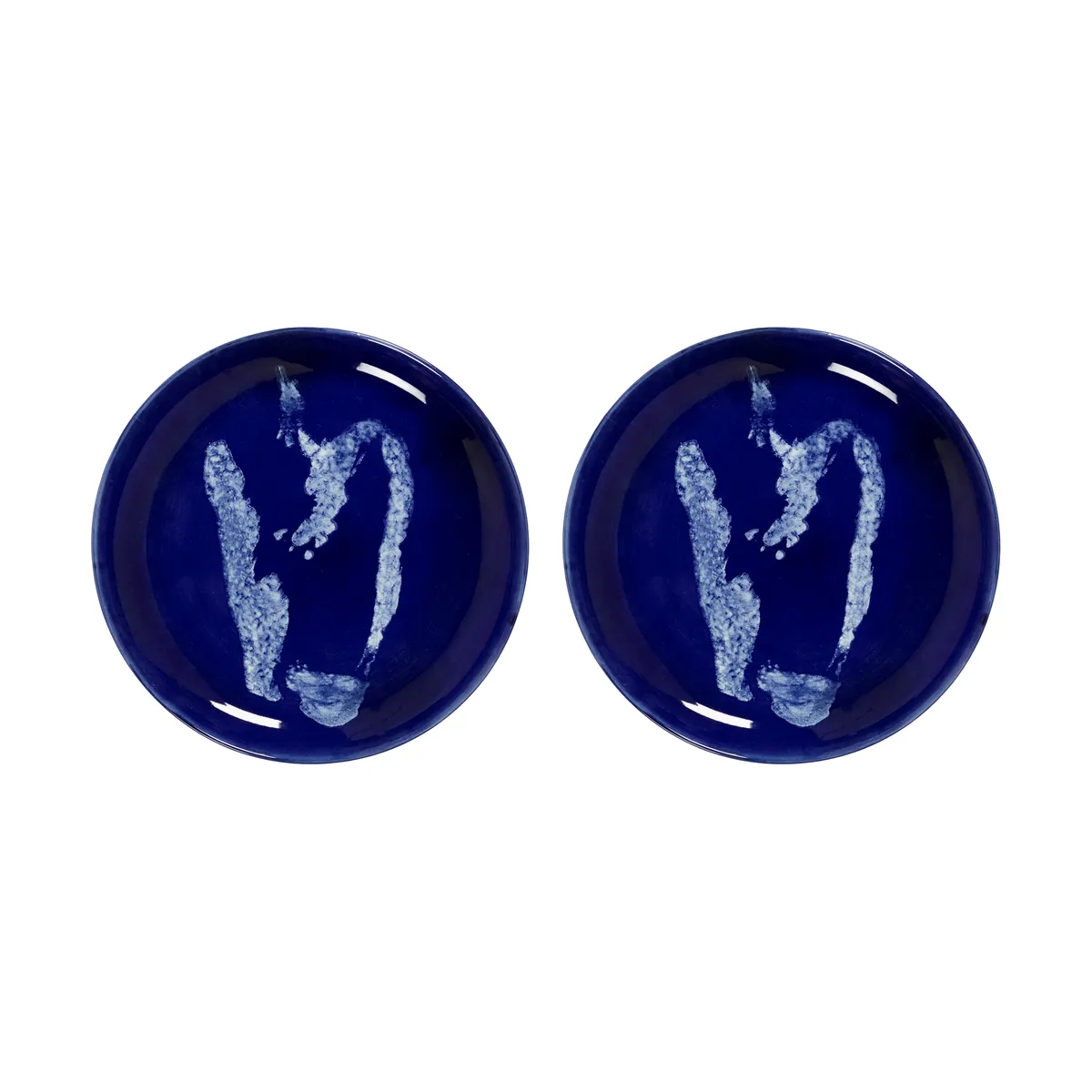 Serax Ottolenghi Feast tallrik S Ø19 cm 2-pack Dark blue-pepper white