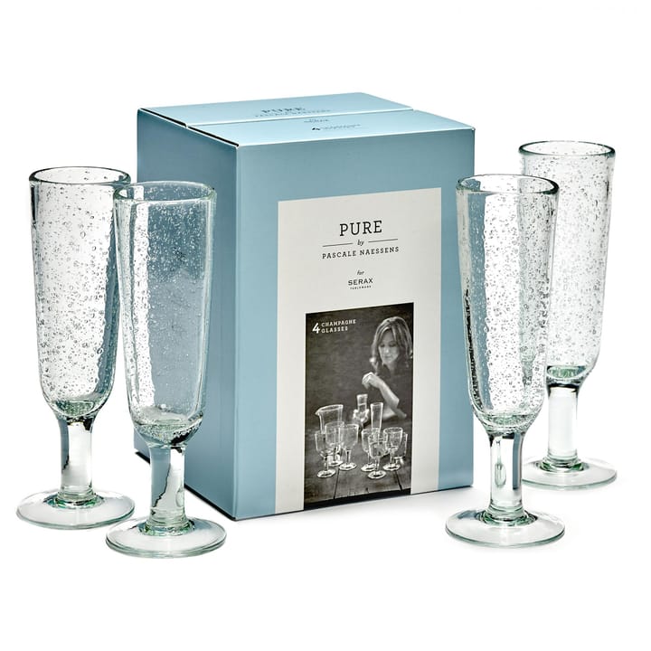 Pure Pascale champagneglas 4-pack - Klar - Serax