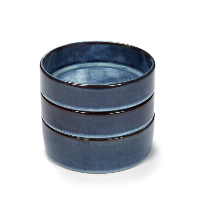 Pure skål 3 delar staplingsbara Ø14 cm - Dark Blue - Serax